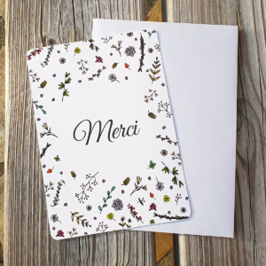 Carte merci fleuri