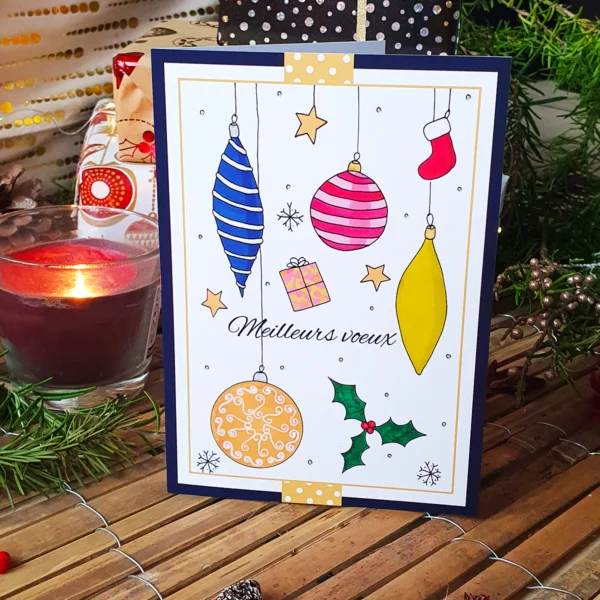 Carte boules et flocons