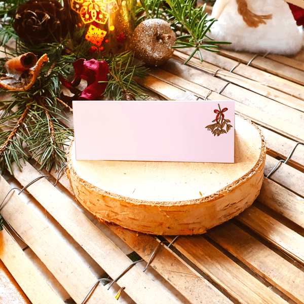 Lot de Marque-Places de Noël – Gui & Bonhomme de Neige