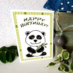 Carte d'anniversaire Panda mignon