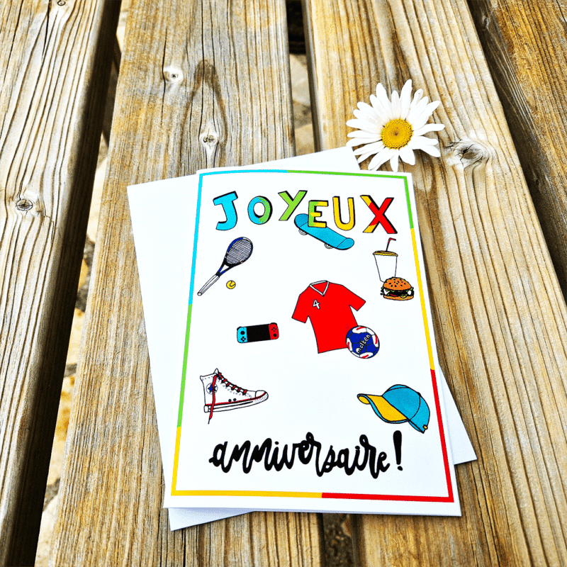 Carte d'anniversaire teenagers