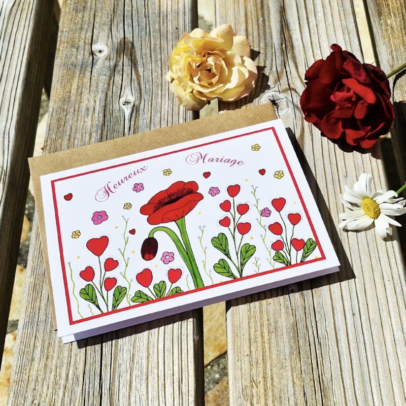 Carte de félicitations Jardin d'amour