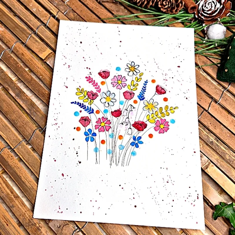 affiche bouquet champêtre
