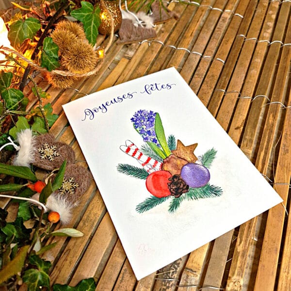 Carte de Vœux Jacinthe de Noël