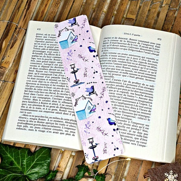 Marque-page Plumes d'hiver