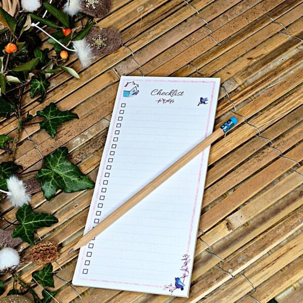 Bloc-notes Check-list “Plumes d’hiver” – Collection de Noël