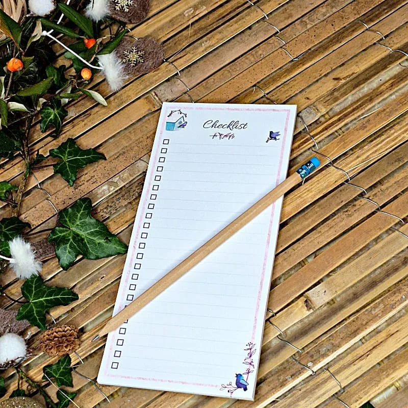 Bloc-notes Check-list “Plumes d’hiver” – Collection de Noël