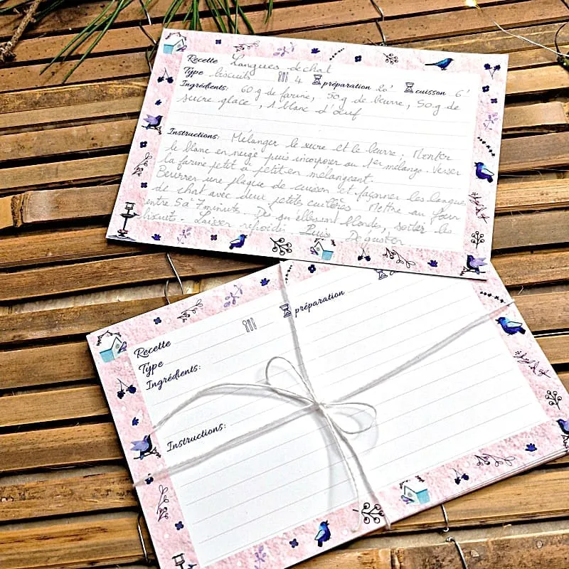 Lot de 10 cartes Recettes Plumes d'Hiver – Image 2