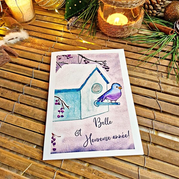 Carte de Vœux  Plumes d'Hiver