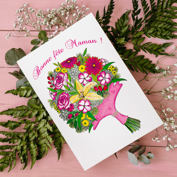 Bonne fête maman bouquet rond