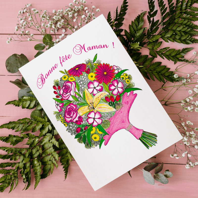 Bonne fête maman bouquet rond