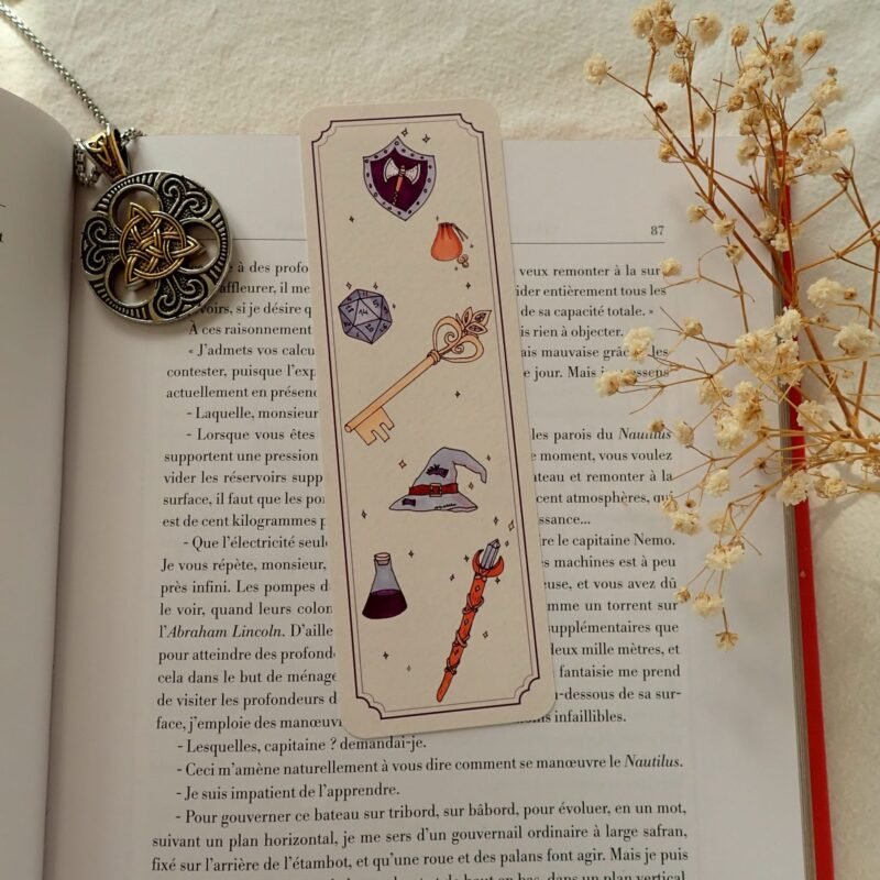 Marque-page fantasy Les accessoires du sorcier